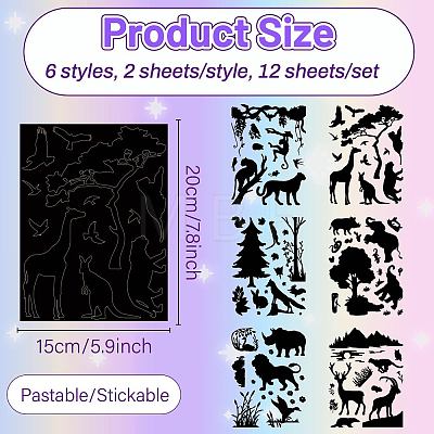 12 Sheets 6 Styles Religion Self-Adhesive PVC Waterproof Picture Stickers DIY-WH0605-007-1