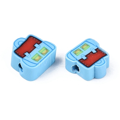 Back to School Handmade Polymer Clay Beads CLAY-Q253-19A-1