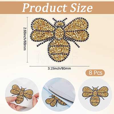 8Pcs Rhinestones Sew on/Iron on Patches DIY-GF0014-05-1