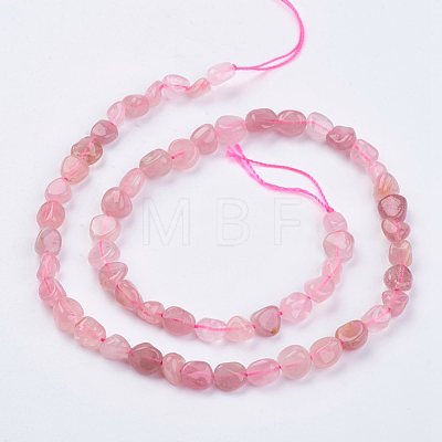 Natural Rose Quartz Beads Strands G-F439-01-1