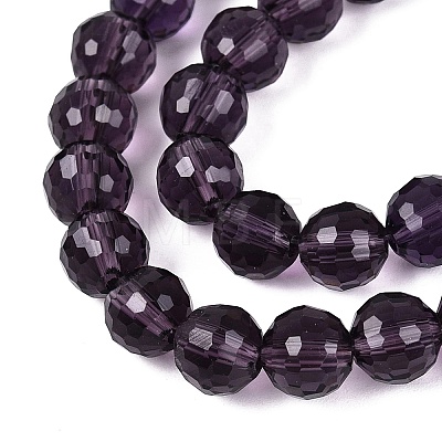Transparent Glass Bead Strands GLAA-R095-8mm-40-1