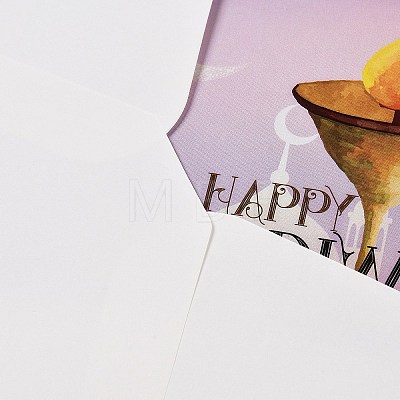 Rectangle Diwali Day Paper Greeting Card DIY-NH0010-01C-1