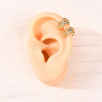 Brass Cuff Earrings EJEW-G445-03G-1