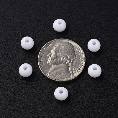 Opaque Acrylic Beads X-MACR-S370-C6mm-01-1