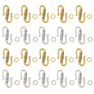 Tibetan Style Alloy S-Hook Clasps FIND-FS0005-28-1
