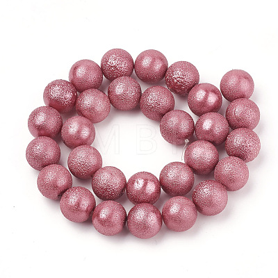Electroplate Shell Pearl Beads Strands SHEL-T005-10H-1