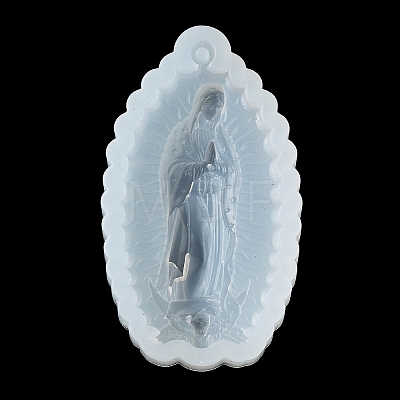 Religion Virgin of Mary DIY Pendant Silicone Molds DIY-A046-05-1