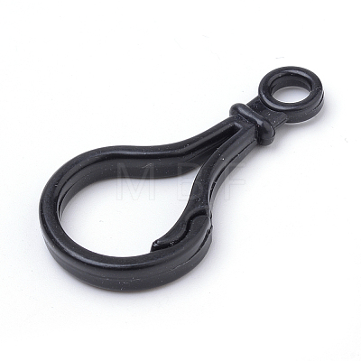 Opaque Solid Color Bulb Shaped Plastic Push Gate Snap Keychain Clasp Findings KY-R006-13-1