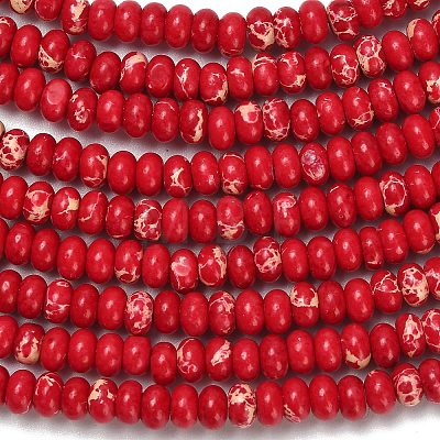 Synthetic Imperial Jasper Beads Strands G-L635-A09-4x2mm-01-1