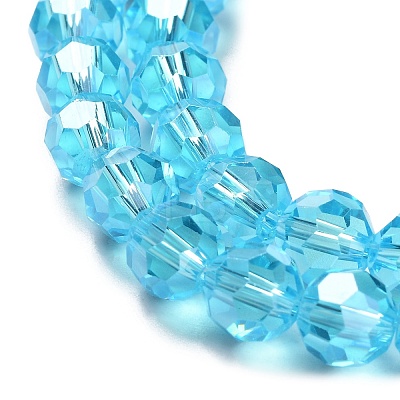 Electroplate Glass Bead Strands LS-EGLA-R015-8mm-12-1