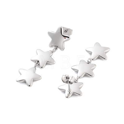 304 Stainless Steel Stud Earrings EJEW-S226-10P-03-1