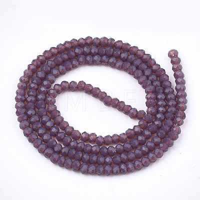 Opaque Solid Color Glass Beads Strands GLAA-S178-12A-12-1