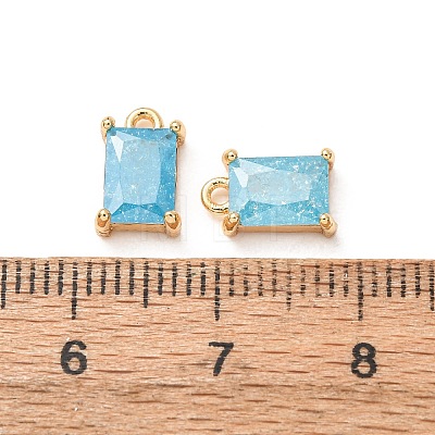 Brass Pave Cubic Zirconia Charms CU-K002-40G-B-1