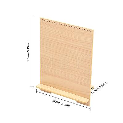 Rectangle Shape Wooden Calendar Display Holder Stand ODIS-WH0026-26A-1