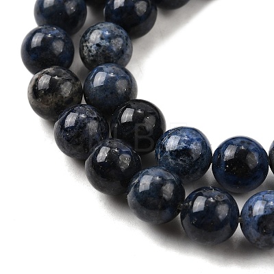 Natural Grade AA Dumortierite Quartz Round Bead Strands G-P075-43-4mm-1