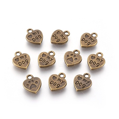Tibetan Style Alloy Charms Pendants TIBEP-A123278-AB-FF-1