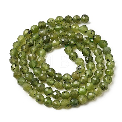 Natural Green Jade Beads Strands G-P603-C-4mm-03A-1