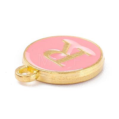 Golden Plated Alloy Enamel Charms X-ENAM-Q437-14R-1