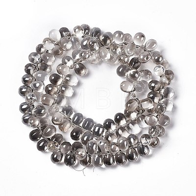 Electroplate Glass Beads Strands EGLA-L033-PL01-1