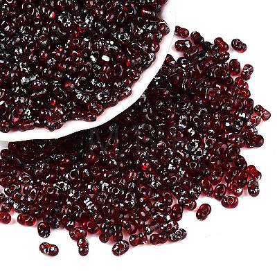 Picasso Spray Painted Glass Seed Beads SEED-T006-04-33-1