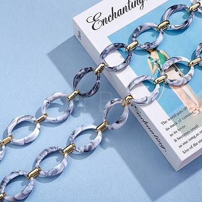 Handmade Imitation Gemstone Style Link Chains AJEW-J034-01D-1