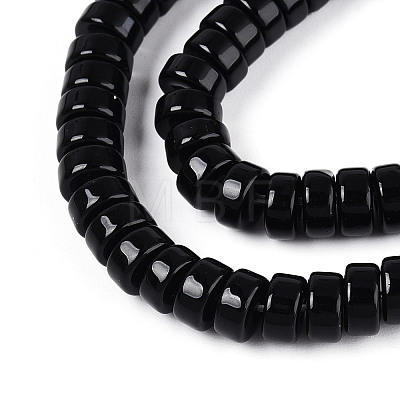 Opaque Solid Color Glass Beads Strands X-GLAA-N026-3x6mm-11-1