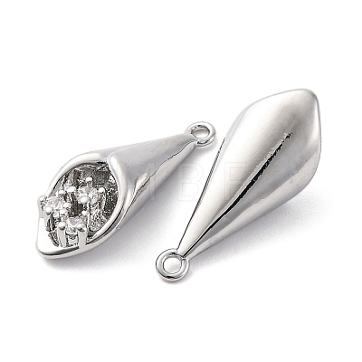 Brass Rhinestone Pendants KK-E793-24P-1