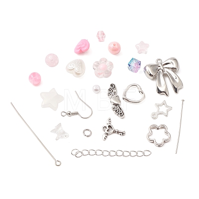 DIY Pink Earring Making Kit DIY-FS0004-78-1