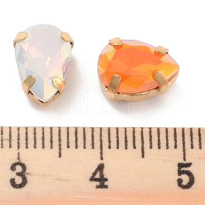 Teardrop Opal Sew On Rhinestones RGLA-G024-06B-G-1