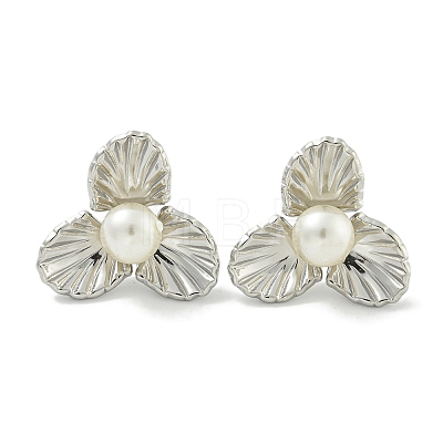 Flower 304 Stainless Steel Stud Earrings EJEW-G400-18P-1