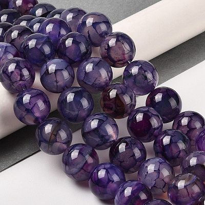 Natural Dragon Veins Agate Dyed Beads Strands G-H290-A01-02A-1