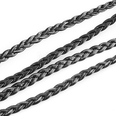 Braided Imitation Leather Cords LC-S002-5mm-02-1