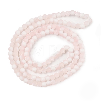 Frosted Crackle Glass Beads Strands GLAA-U001-8mm-M12-1