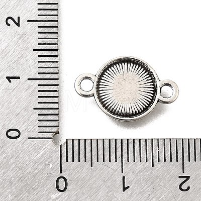 Tibetan Style Alloy Connector Cabochon Settings for Enamel FIND-D042-10A-AS-1