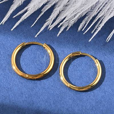 PVD Vacuum Plating 304 Stainless Steel Huggie Hoop Earrings for Women LS-EJEW-F280-07C-G-1