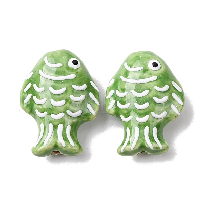 Handmade Porcelain Beads PORC-K010-08K-1