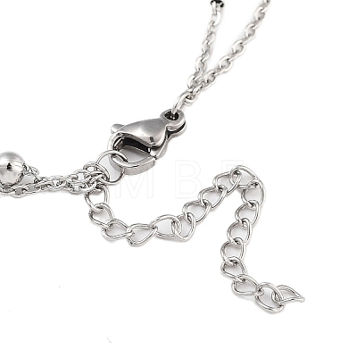 Stainless Steel Pendants Necklaces NJEW-U003-01F-P-1