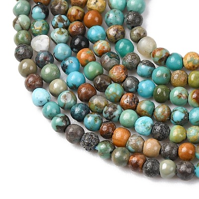 Natural Turquoise Beads Strands G-K366-G01-2mm-1