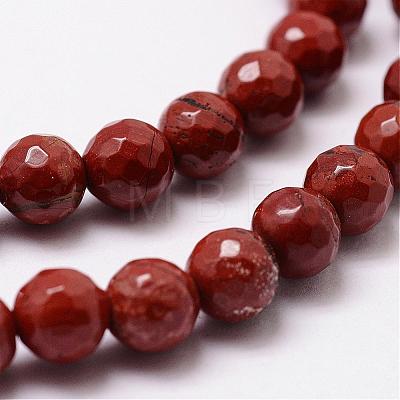 Natural Red Jasper Beads Strands G-D840-50-8mm-1