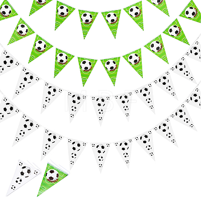 6Pcs 2 Colors Football Theme Paper Pennant Flags Banners FIND-PH0038-64-1