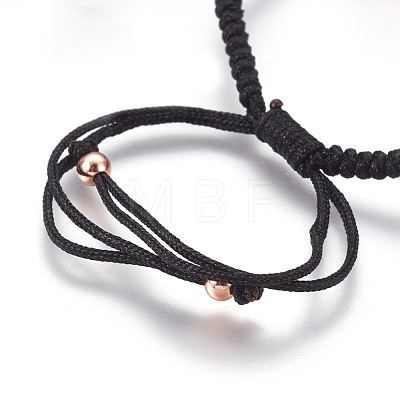 Nylon Cord Braided Bead Bracelets Making BJEW-F360-FRG08-1
