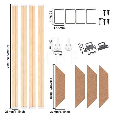 DIY Solid Wood Canvas Frame Kit DIY-BC0003-11A-1