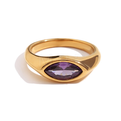 316L Stainless Steel with Cubic Zirconia Finger Rings FS-WGB17C9-17-1
