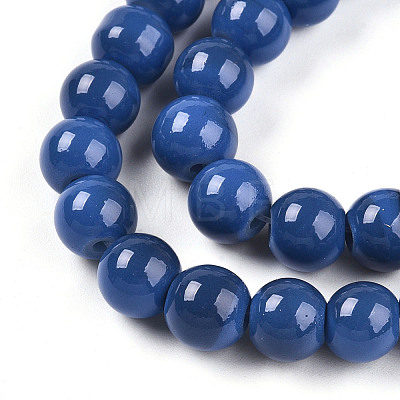 Baking Paint Glass Beads X1-DGLA-N013-8mm-10-1