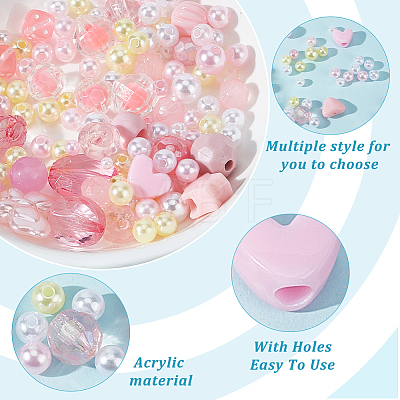 HOBBIESAY Acrylic Beads SACR-HY0001-07-1