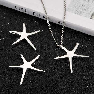 Brass Starfish/Sea Stars Pendants KK-BB11654-1