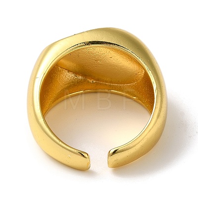 Rack Plating Brass Open Cuff Rings for Women RJEW-M162-18G-1