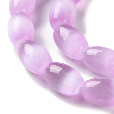 Macaron Color Natural Selenite Beads Strands G-B102-A01-04-1