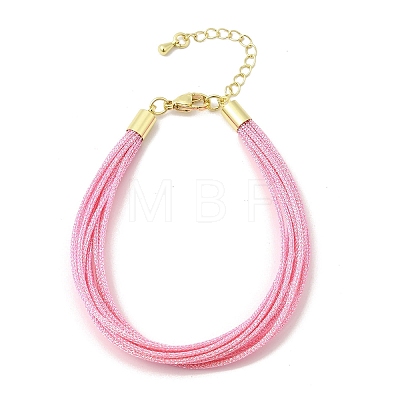 Polyester Metallic Braided Multi-strand Cord Bracelet for Bracelet Making BJEW-H642-02G-13-1