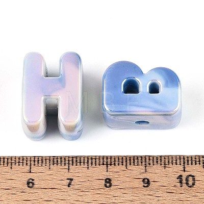 Rainbow Iridescent Opaque Acrylic Beads OACR-P010-22B-01-1